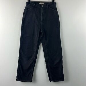 Everlane Brushed Organic Cotton Black Pants Velvet Classic Womens 4 Sustainable